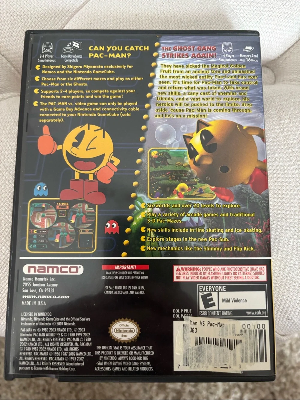 Nintendo GameCube Pac-Man Vs. Pac-Man World 2 Player’s Choice Tested CIB